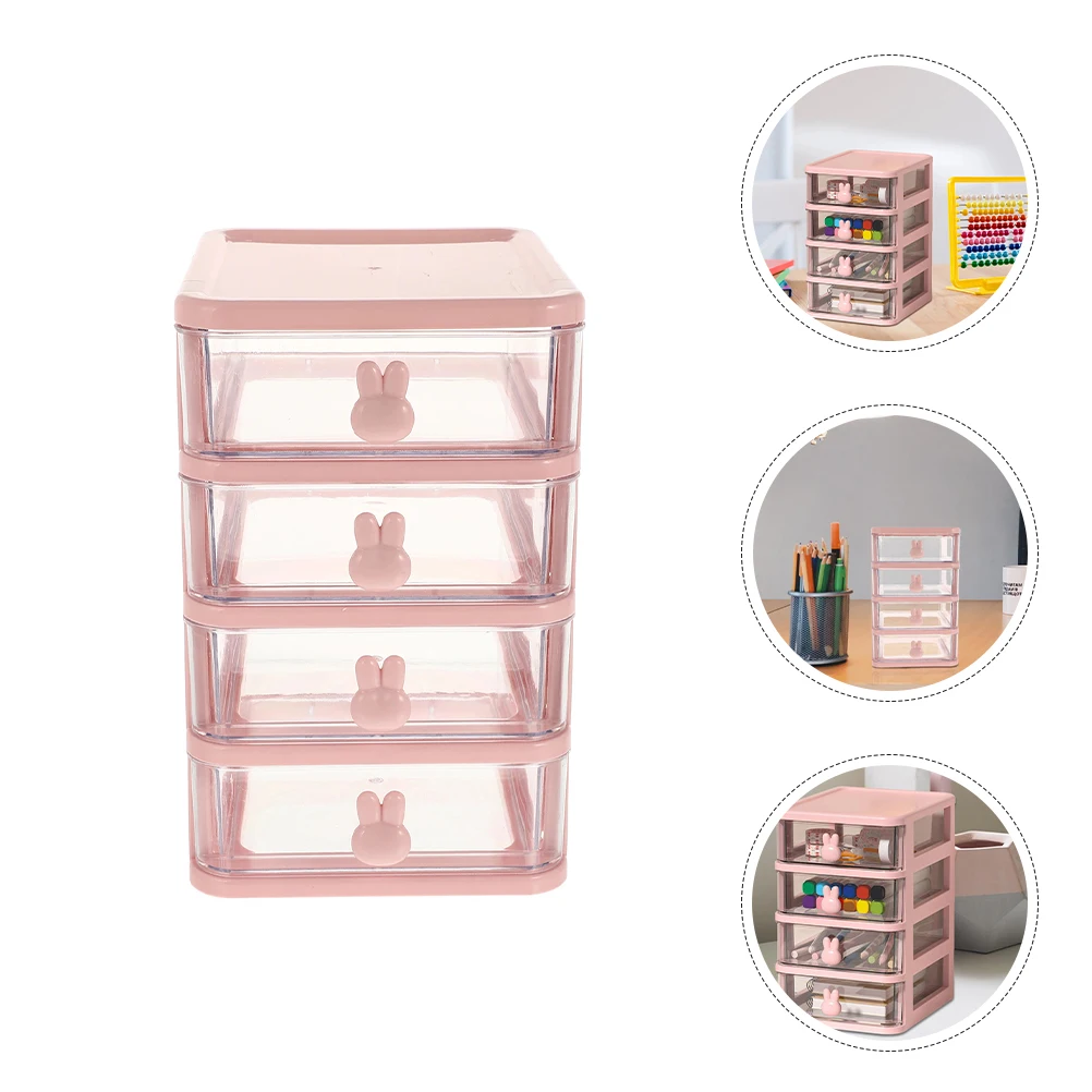 

Multifunctional Drawer Style Desk Organizer Storage Box For Cosmetics Stationery Plastic Desktop Organizer Light