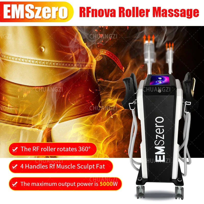 EMSZERO 6500W Sculpting Butt Lift Machine 2 in 1 Body Sculpt Machine R-F Roller Muscle Stimulator Body Shaping Massage Equipment