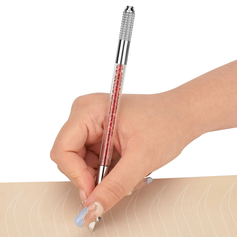 Acrylic Microblading Pen Eyebrow Tattoo Tool for Precision Manual Needle Holder Professional Skin Tattooing