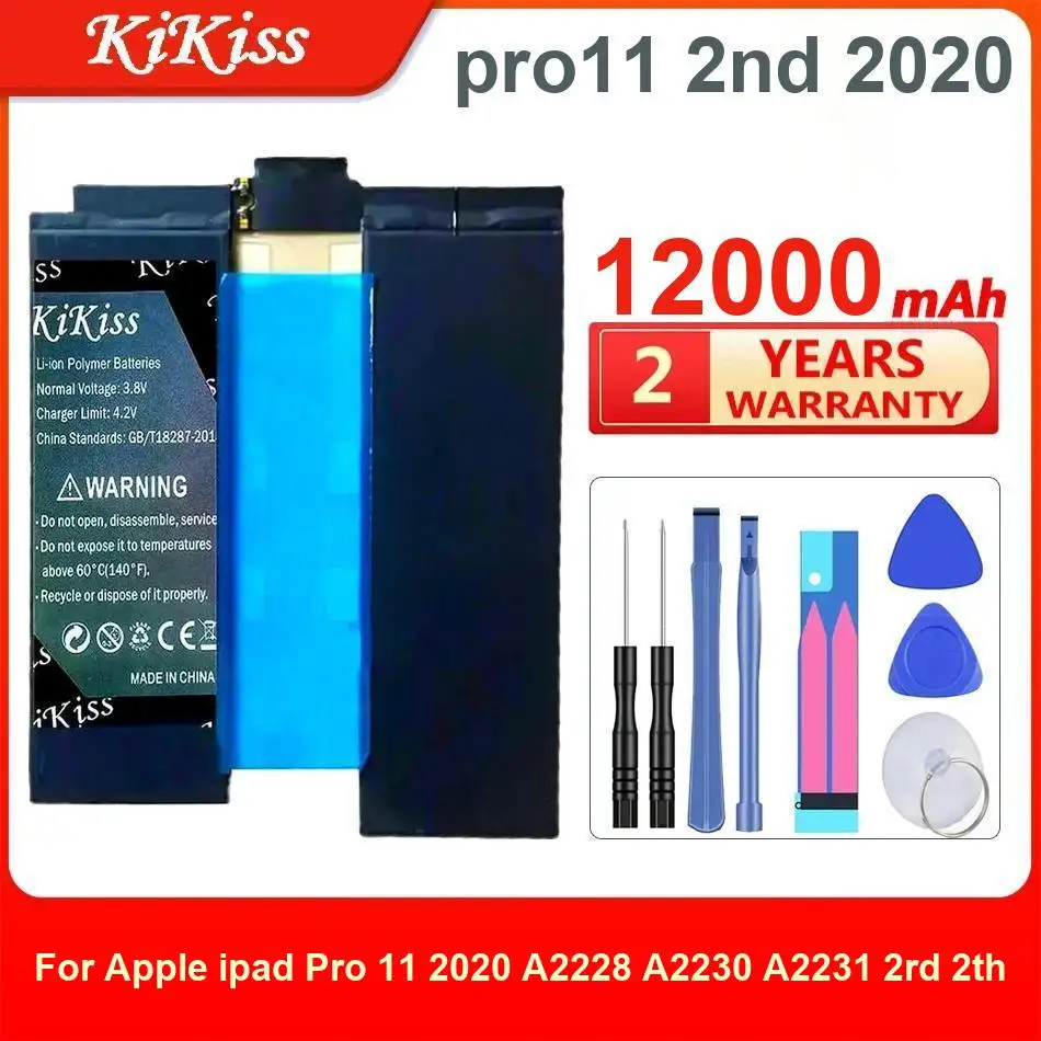 

Kikiss Battery For Apple Ipad Pro 11 2020 A2228 A2230 A2231 2Rd 2Th,Pro11 2Nd 2020,12000Mah