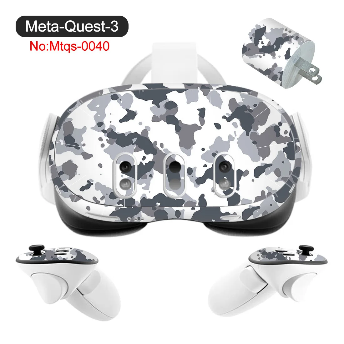 Removable Vinyl Sticker for Meta Quest 3 No Residue Protective VR Headset Skin