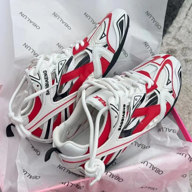 

Дизайнерские роскошные разноцветные женские кроссовки, модные универсальные повседневные кроссовки на плоском каблуке, женская подиумная спортивная обувь, дышащие туфли