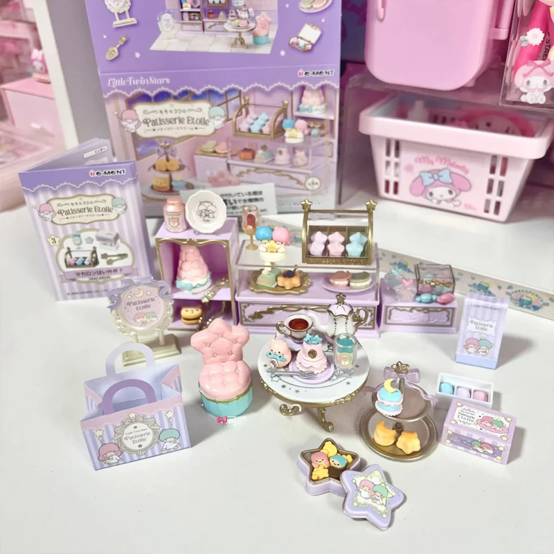 

In Stock Genuine Re-Ment Sanrio Little Twin Stars Patisserie Etoile Series Blind Box Kiki & Lala Dessert Collectibles Model Toy