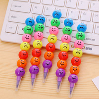 10 PCS/Lot Creative 7 Colors Sugar-Coated Haws Crayons Cartoon Graffiti Pen Stationery Gifts For Kids Crayon Wax Pencil