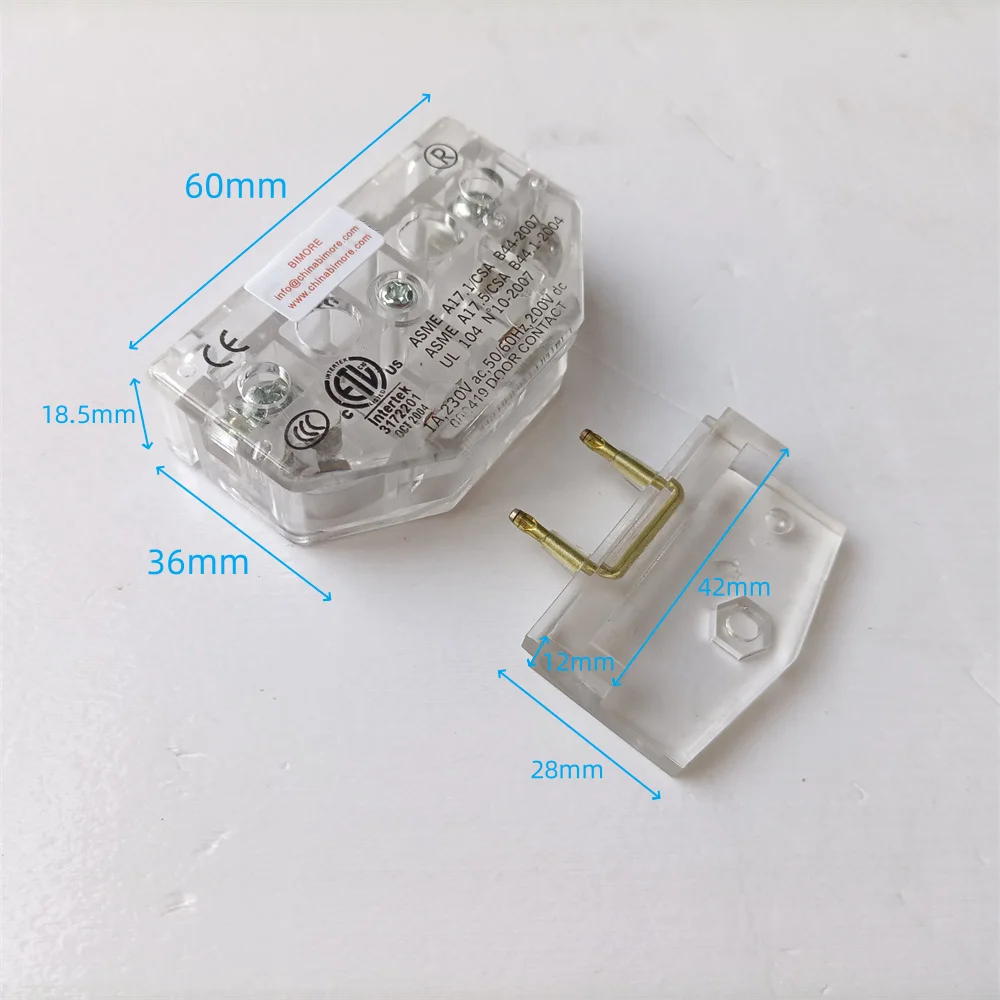 000419 Door Contact Elevator Landing Door System Parts L 60mm Lift Door Lock Parts