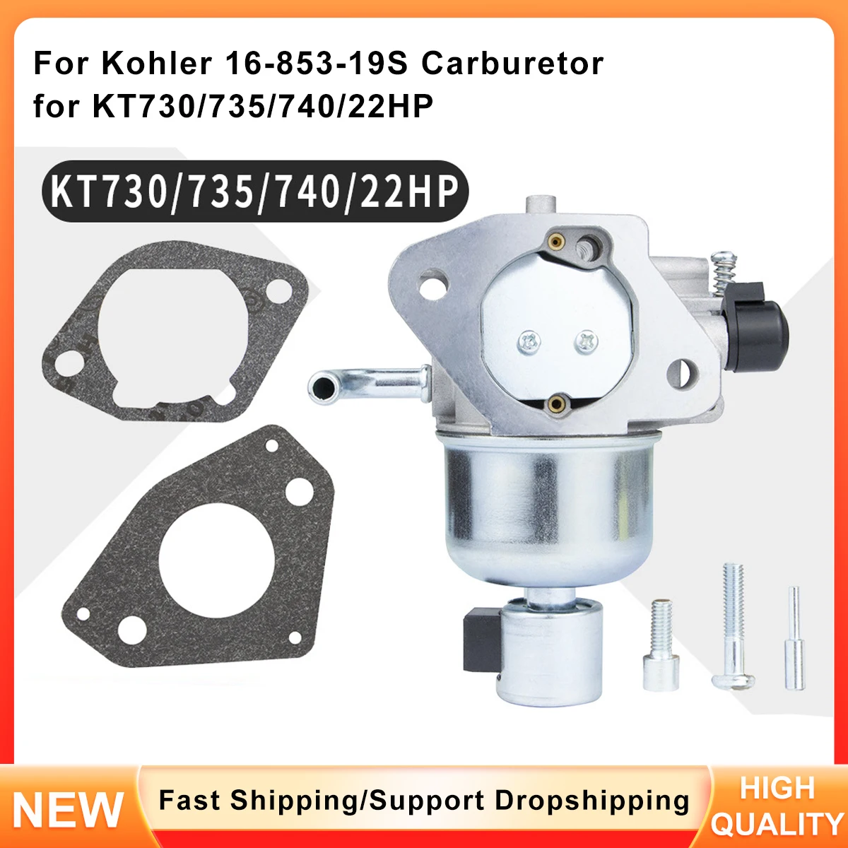 

Carburetor for Kohler KT735 KT740 KT745 Engine - Replaces OEM Part # 16-853-19-S