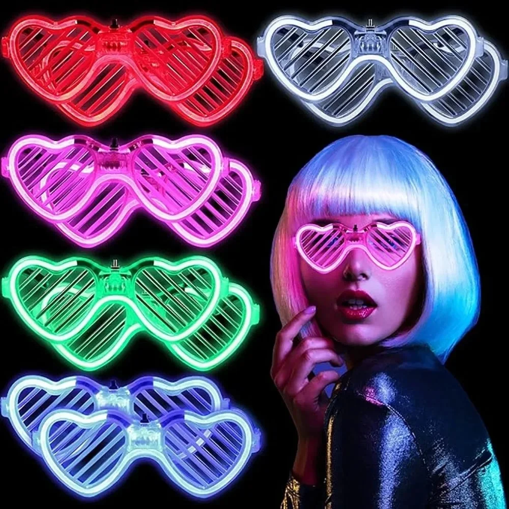 10-50 Pcs Light Up LED Glasses Bulk 5 Colors Glow Glasses Glow in The Dark Party Supplies Neon Party Favors for Adults