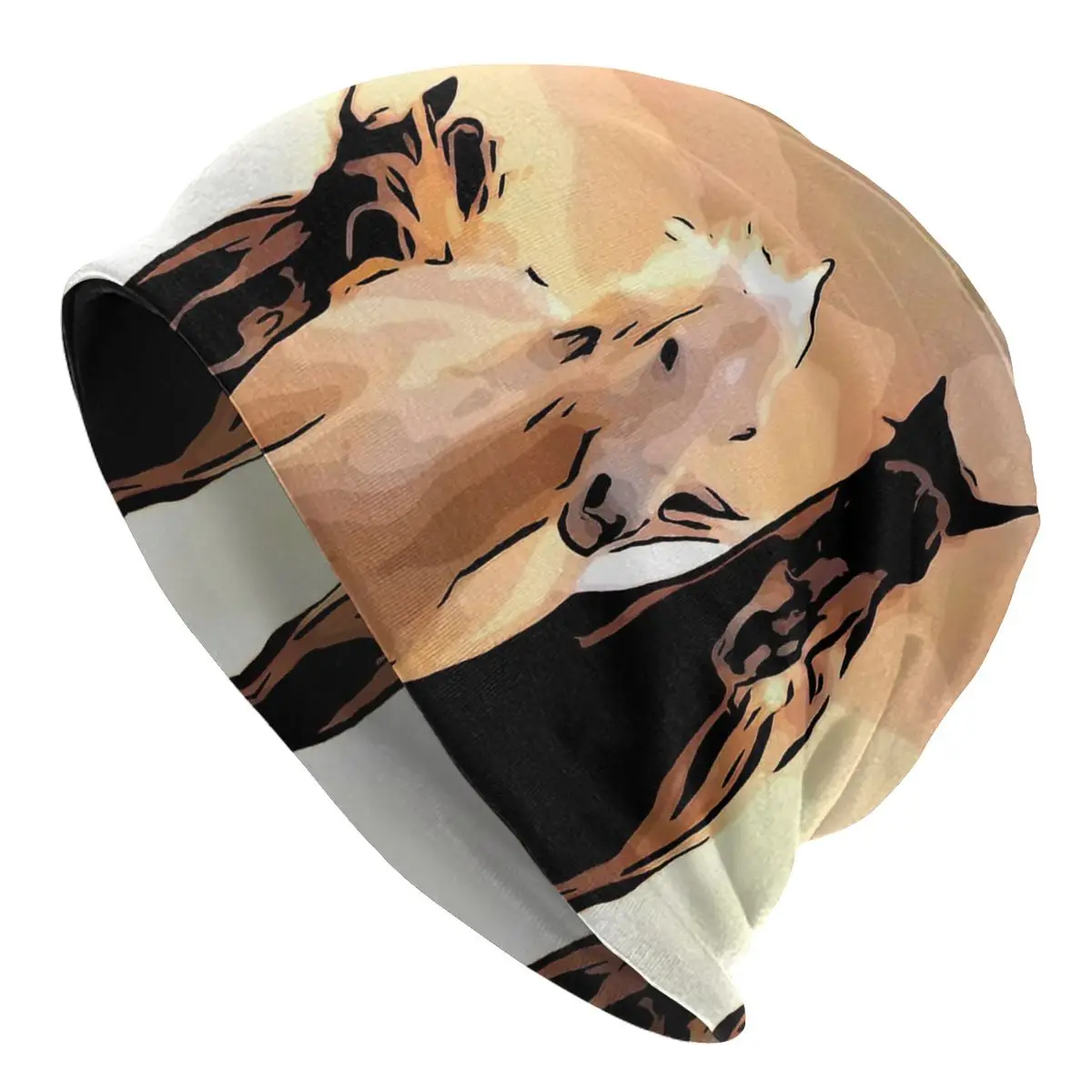 

Horse Abstract Drawing Requested Galloping Horse Run Quickly Washed Thin Bonnet Outdoor Street Skullies Beanies Men Women Hats