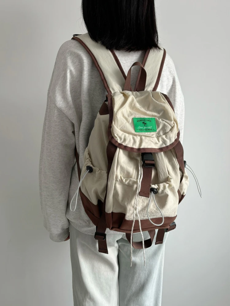 حقيبة ظهر خفيفة الوزن مقاومة للماء للمشي لمسافات طويلة في الهواء الطلق، حقيبة كمبيوتر برباط، مصنوعة من النايلون، بتصميم عملي ...