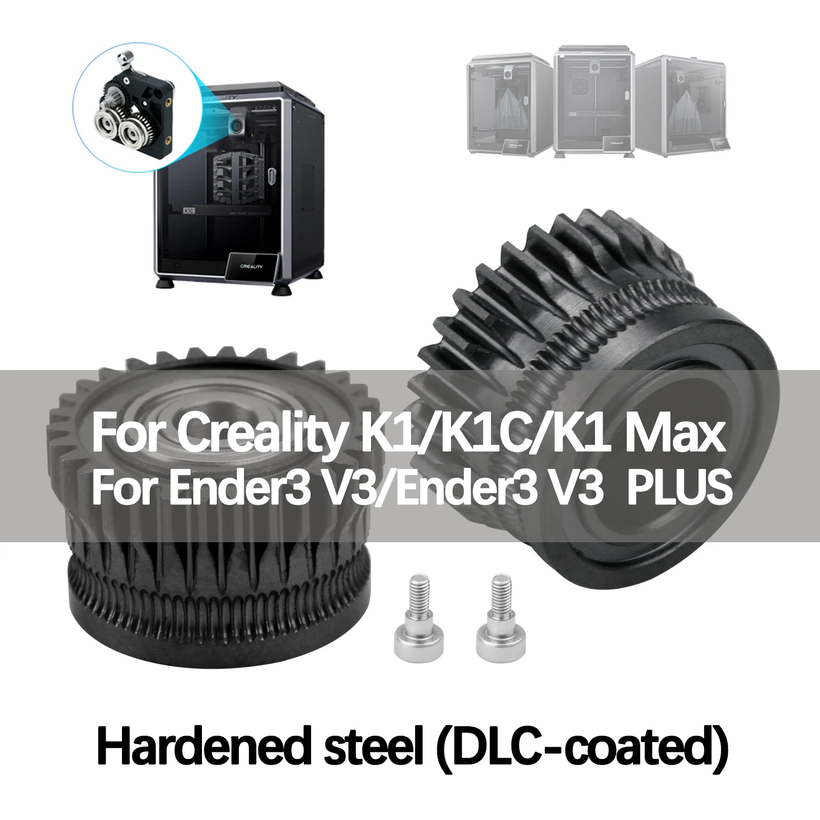

Для Экструдера Creality K1/K1C/K1 Max/Ender3 V3 PLUS, цельнометаллические приводы с нитью из закаленной стали с DLC-покрытием