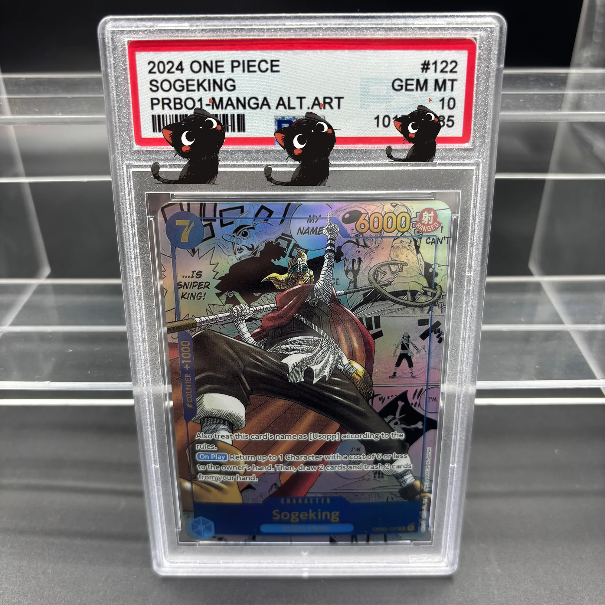 

Diy Opcg Psa 10 2024 ONE PIECE SOGEKING PRBO1-MANGA ALT ART Self Control Collect Signature Trading Flash Card Anime Cartoon Gift