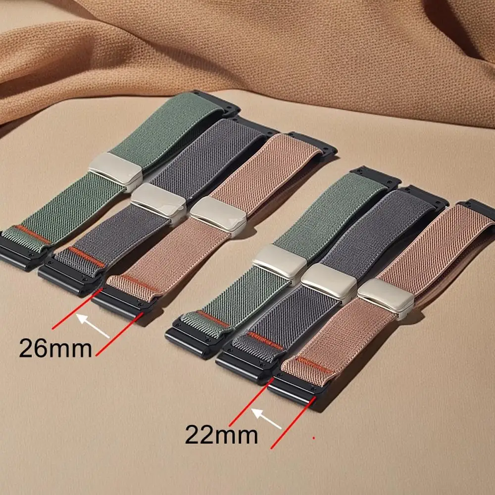 22mm 26mm Quick Fit Armband für Garmin Fenix 8 7 Pro 7S 6X 6 5X 5Plus Venu3 Tactix 7 elastisches Magnetarmband Correa Fenix 8 Band
