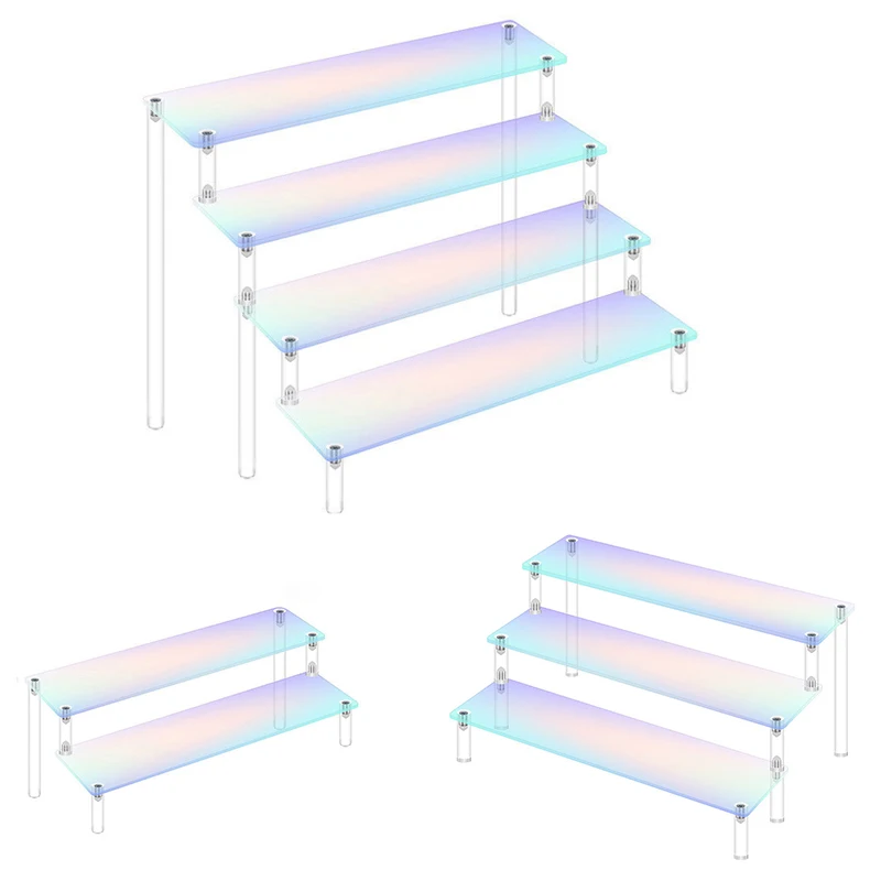 

1-5 Layers Acrylic Storage Rack Ladder Rack Colorful Multi-Layer Storage Rack For Jewelry Character Cake Perfume Display Rack