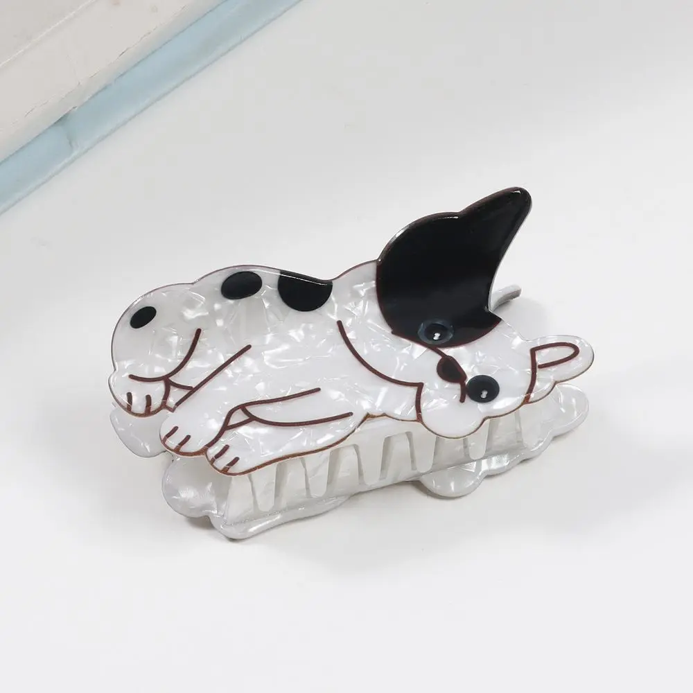 

French Bulldog Hair Claw, Trendy Girl Back Hair Clip