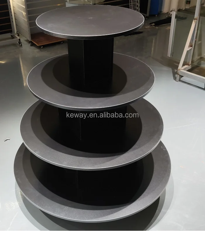 KEWAY Customized Wholesales 3 Tier Square Display Table Retail Store MDF Wooden Display for Retail Stores