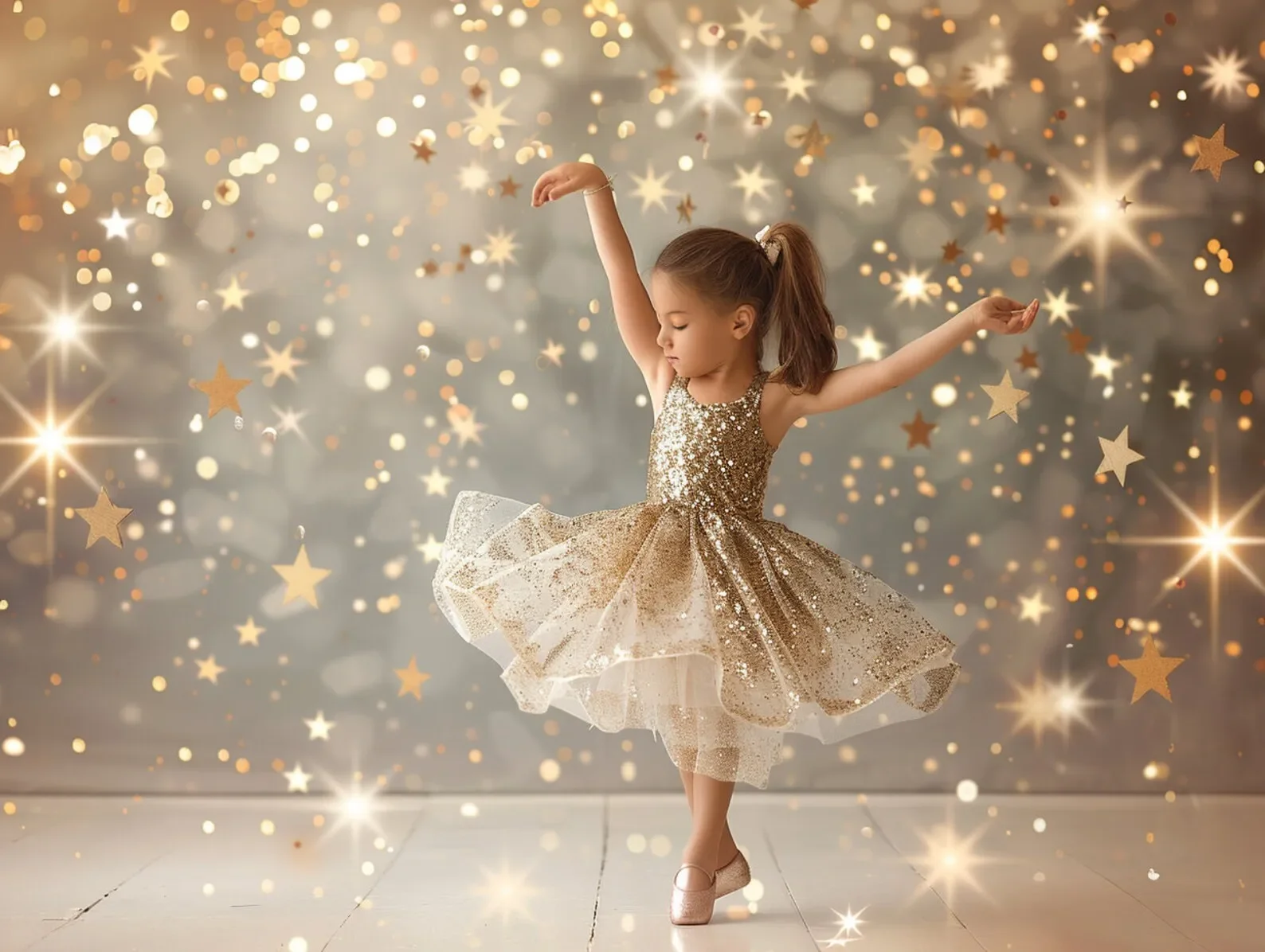 Mehofond Photography Background Shiny Golden Stars Dance Child Adult Birthday Cake Smash Portrait Decor Backdrop Photo Studio