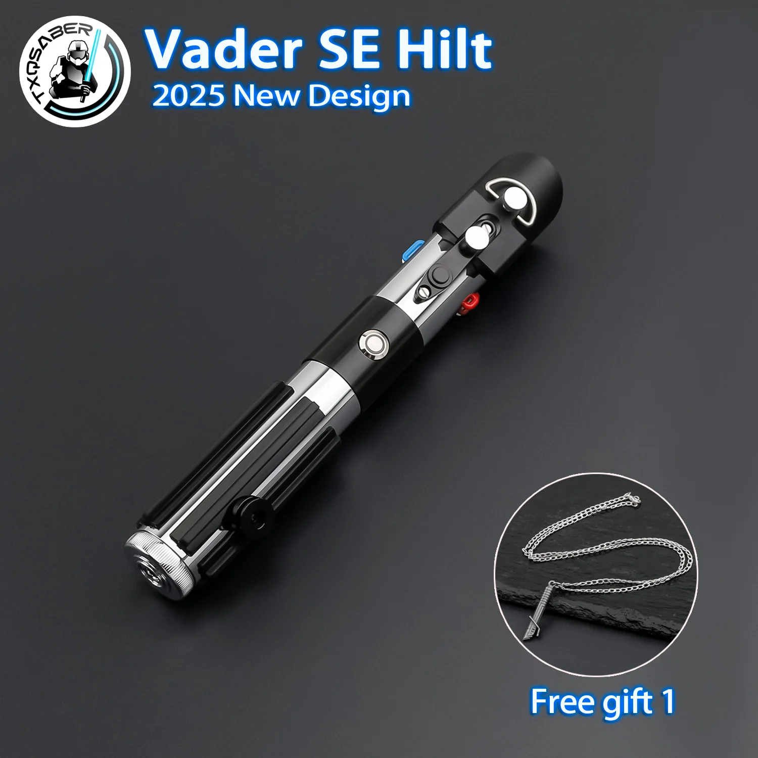 

TXQSABER Vader SE Sword Hilt Collection Empty Hilt No Blade SD RGB Neopixel SNV4-Pro Proffie v2.2 Cores Optional