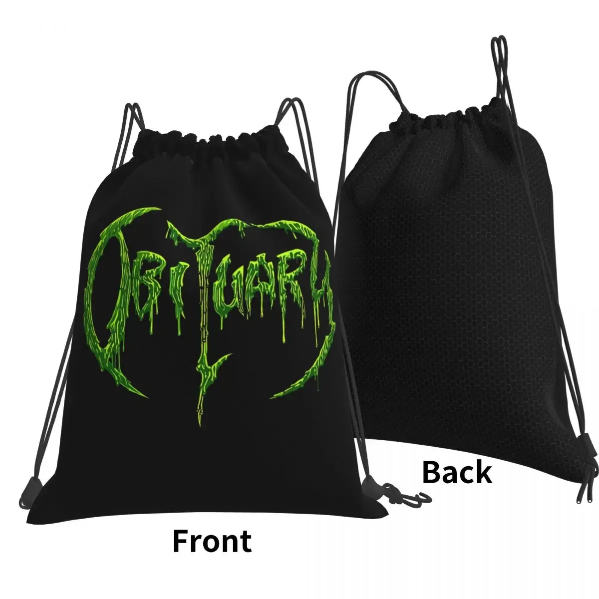 Obituary Death Metal Rock Band Music Backpacks Multi-function Drawstring Bundle Pocket Sundries Bag Book Bags for Travel School