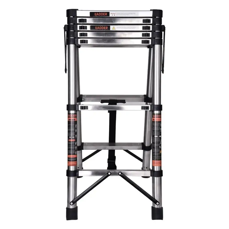 

Aluminum Ladder Aluminum 330Lbs Load Portable Ladder Folding Multi-Purpose Roof Ladder Non-Slip Feet For Loft Home Outdoor