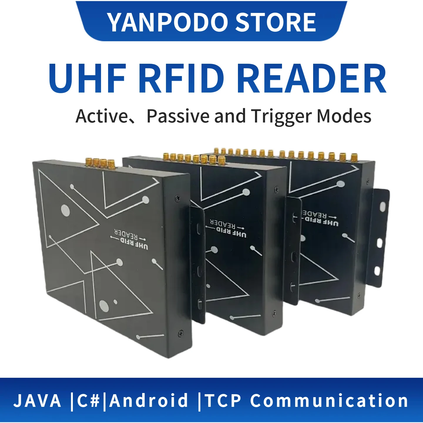 

UHF RFID Fixed Reader Long Range 1-30m/25m 4/8/16 Ports ISO18000 6C R2000-LTE TCP IP Waterproof for Logistic Forklift/Industrial