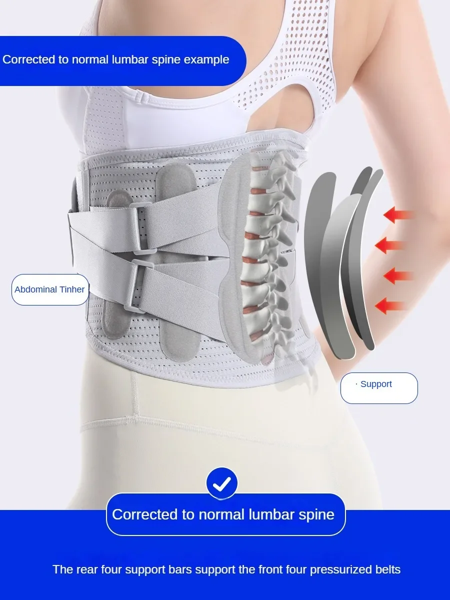 

Back Brace Support Belt-Lumbar for Back Pain,Sciatica,Scoliosis,Herniated Disc Adjustable Straps-Lower with 3 Pads for Men&Women