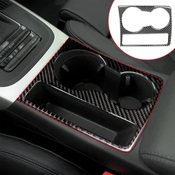 For Audi A4 B8 A5 2009 2010 2011 2012 2013 2014 2015 Carbon Fiber Center Console Water Cup Holder Cover Trim Accessories Tools