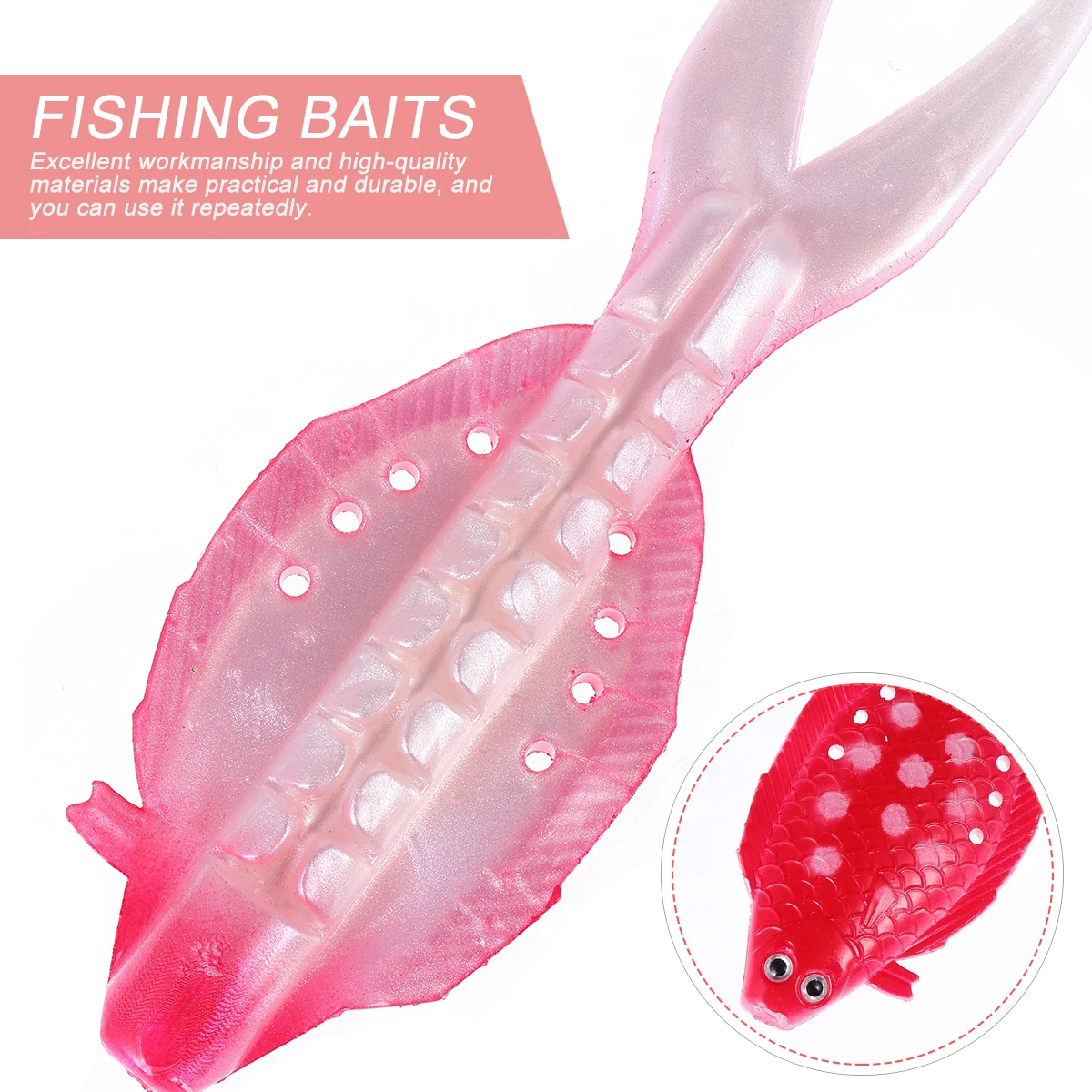 

9pcs Silica Gel Fishing Lures Realistic Simulation Baits Fishing Tools Durable Tackle Kit Bright Color Fish Shape