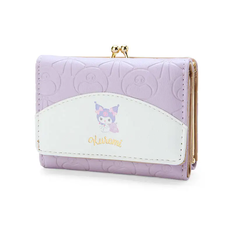 Kuromi Wallet My Melody Cartoon Cute Character Casual Large Capacity 2 Folding Zipper Buckle Card Bag Coin Storage Portable Gift