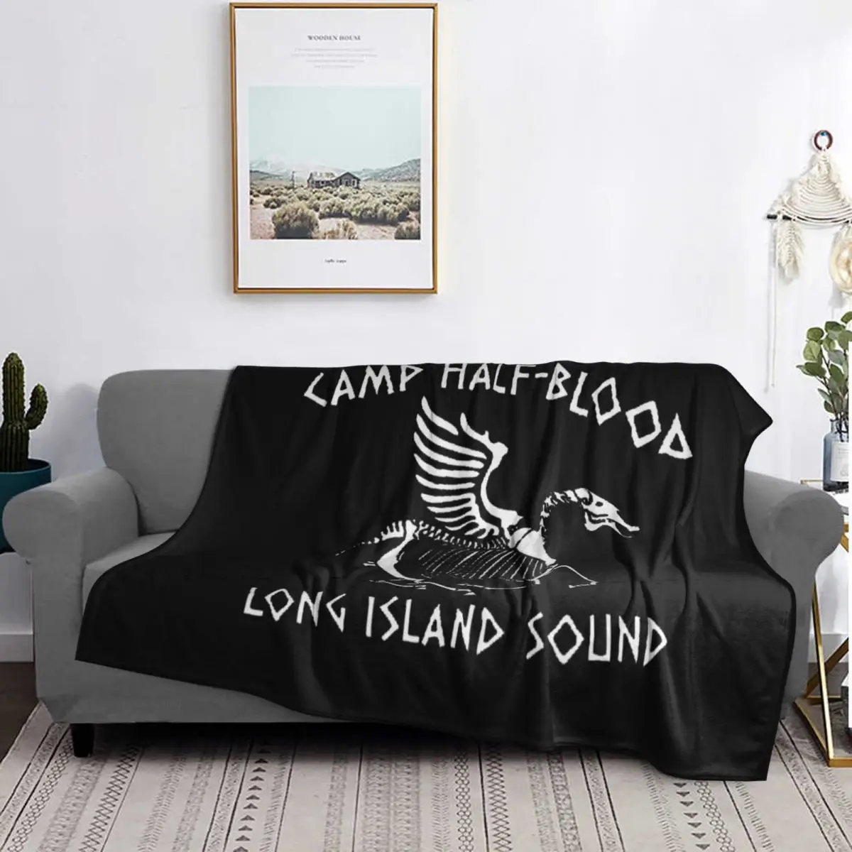 Camp Half Blood Nico DiAngelo Hades Cabin Blankets Soft Flannel Throw Blanket Plush for Bed Living room Picnic Travel Home Couch