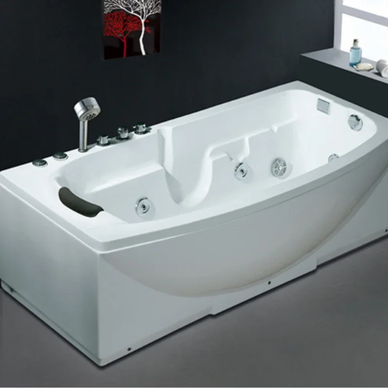 

Home relaxation and comfort white indoor hot tub 1 person massage bathtub spa bath with good quality