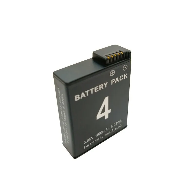 Fully Decoded Battery for DJI Osmo Action 4/3 1800mAh - No Warning Display Accurate Power Percentage