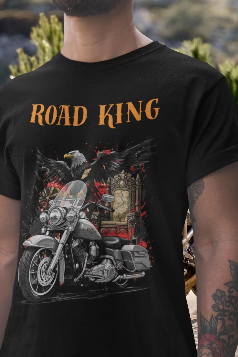 Classic Tourer T-shirt V-twin American Bagger Nostalgic Cruiser Biker Gift Cotton T-shirt Unisex