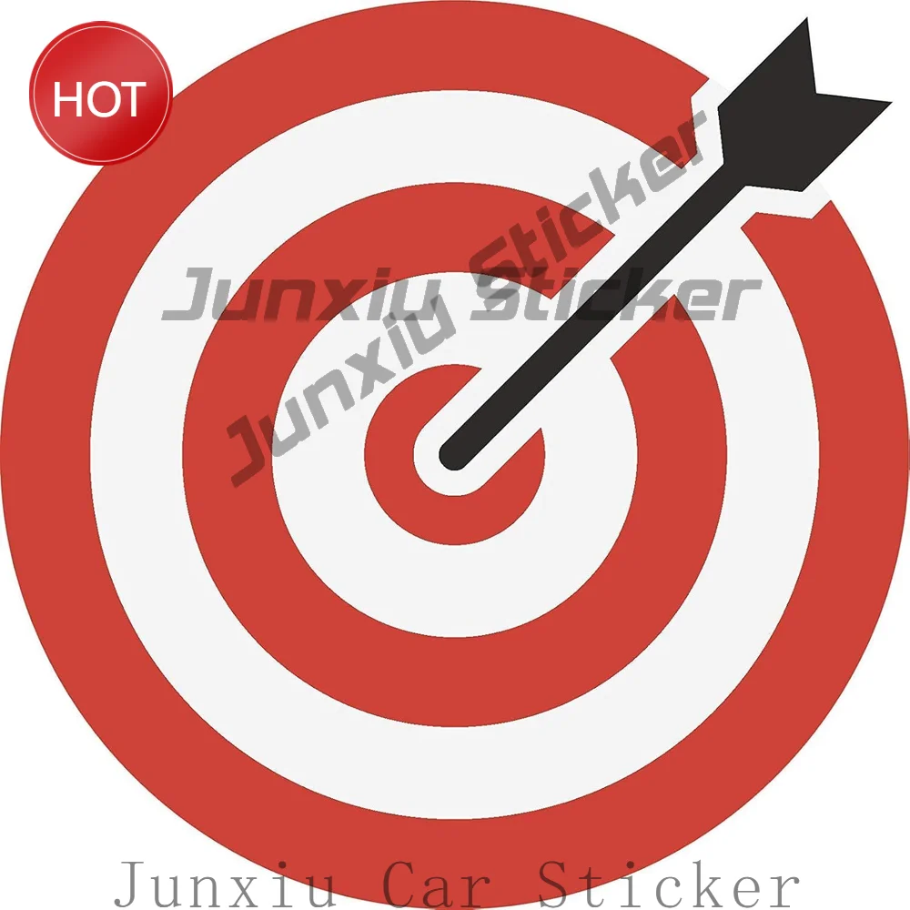 Bullseye Arrow Archery Target PVC Vinyl Sticker For Vehicle Window And Luggage Creative Vehicle Decoration Decal