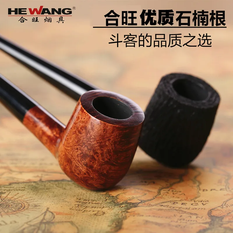 Reading Brierwood Pipe Tobacco Pipe Special Long Bucket 3MM filter Wooden Tobacco Smoke Pipe