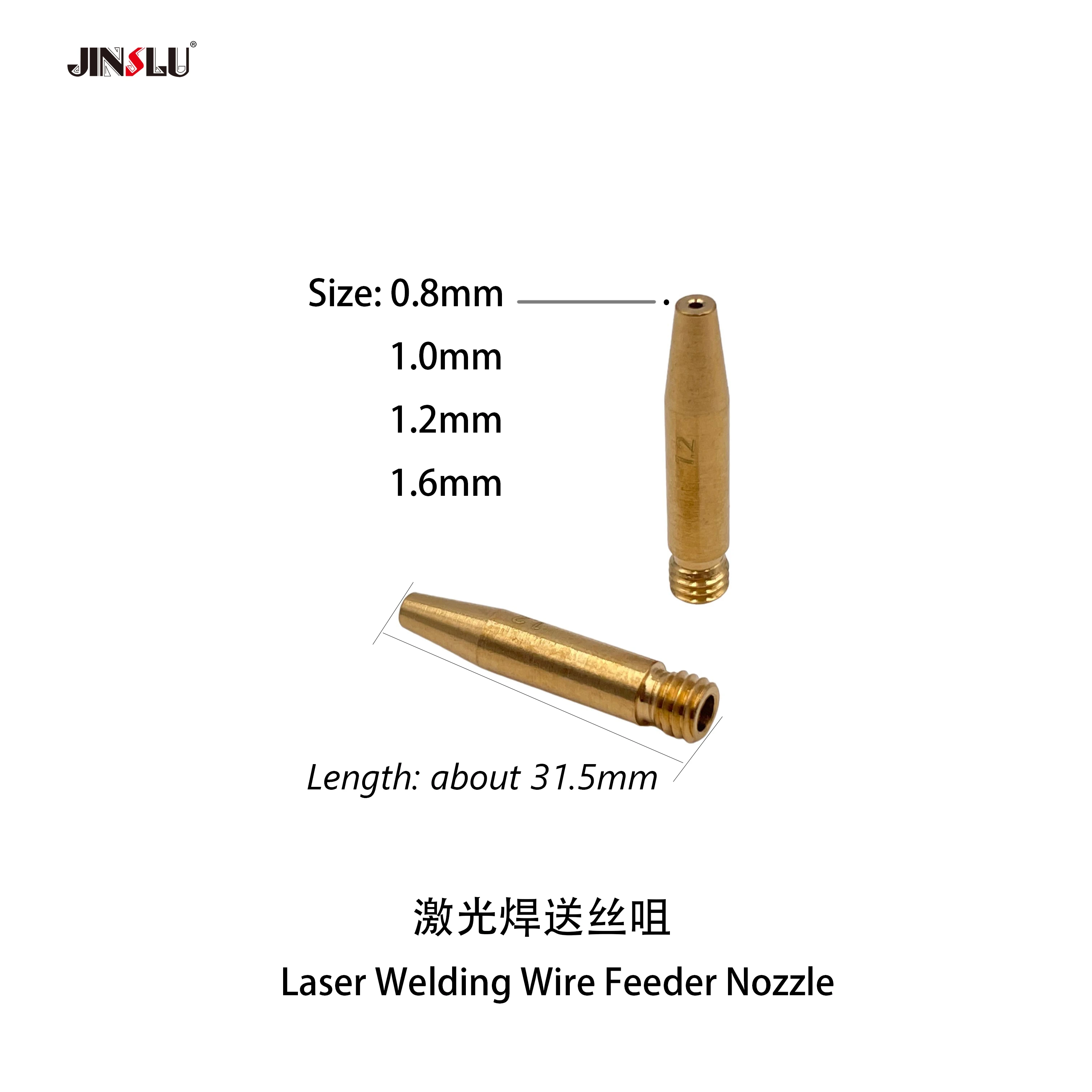 

Насадка для лазерной сварки проволоки 0,8 1,0 1,2 1,6, длина медного наконечника 31,5 мм