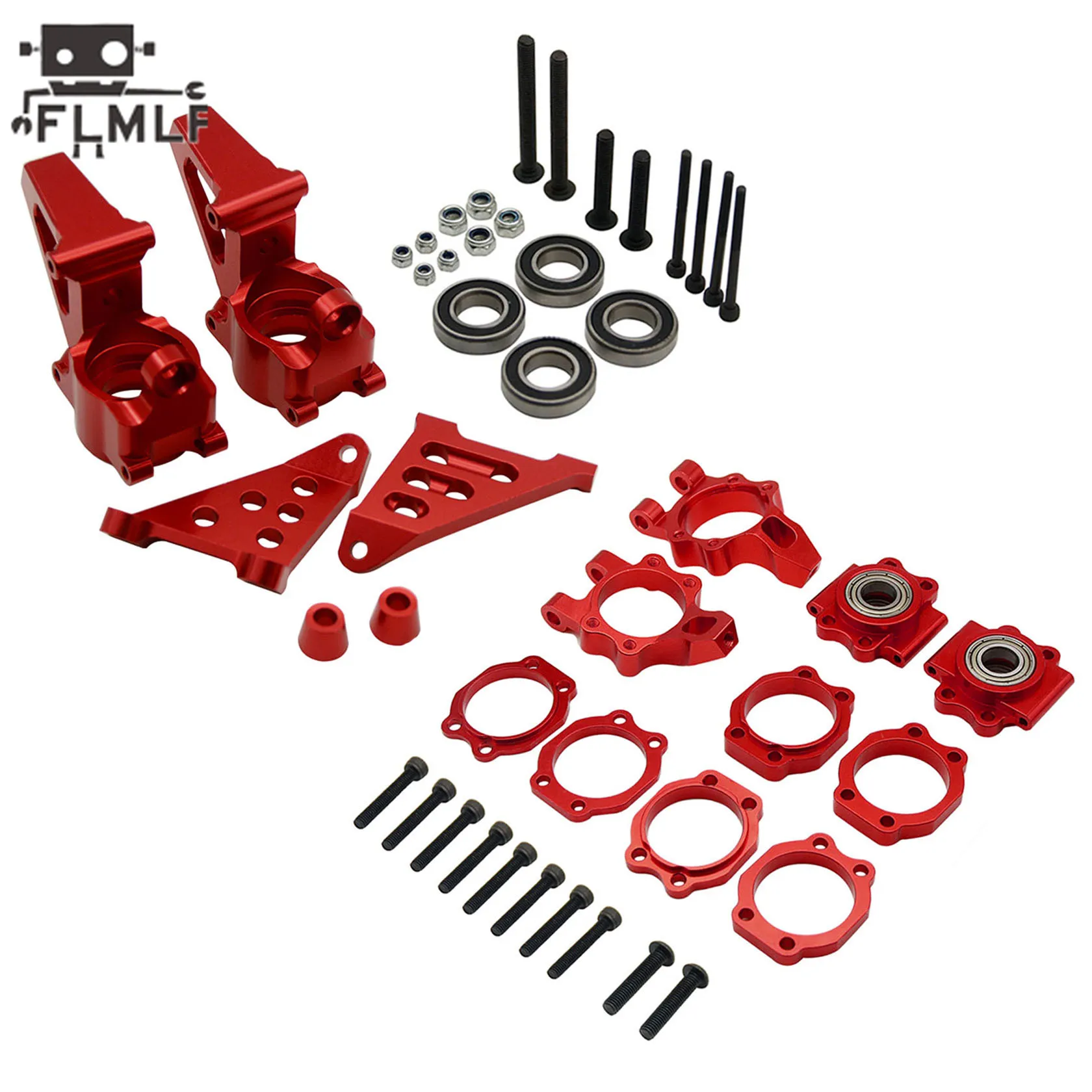 Zestaw wsporników piasty przedniego lub tylnego koła ze stopu CNC do 1/5 HPI ROVAN ROFUN KM GTB TS BAJA 5B 5T 5SC SS