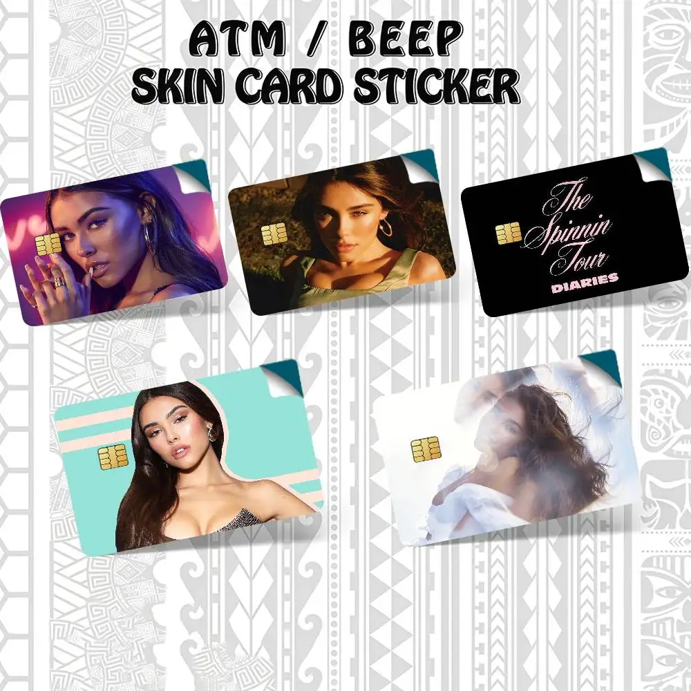 بطاقات الائتمان Singer M-Madison Beer Bank، ملصقات تمرير الحافلة، ديكور رائع مقاوم للماء، بطاقة 4 قطع #1