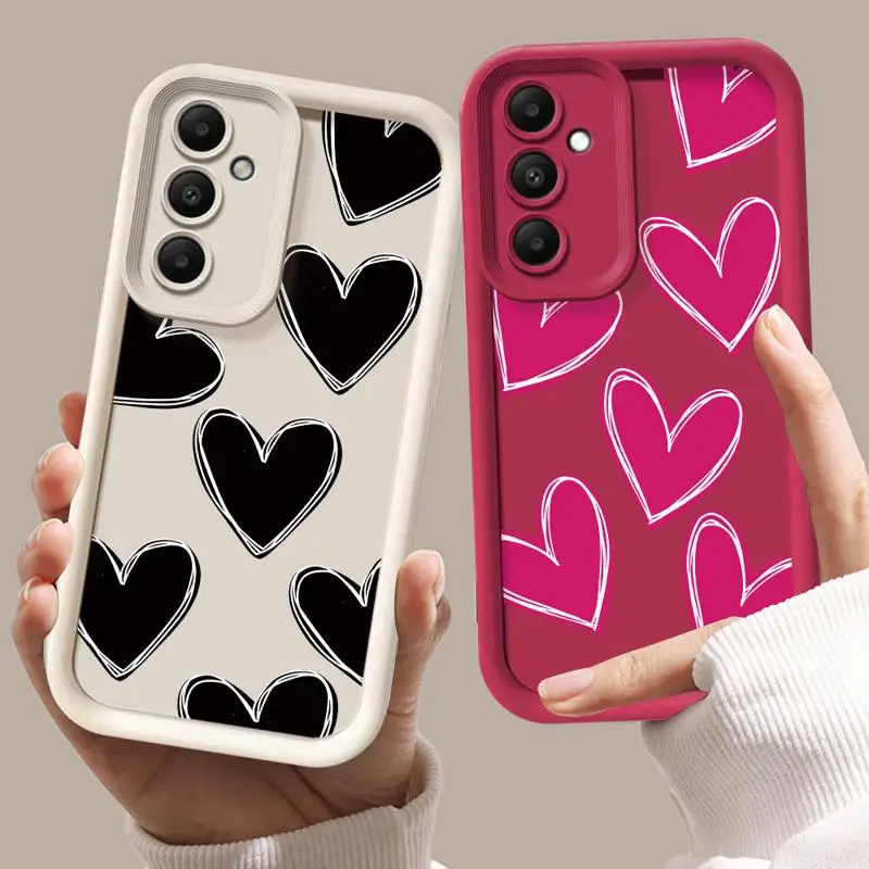 Love Heart Pink Phone Case for Samsung Galaxy A51 A71 A31 A21s A05s A04e A03 A03s A20 A10s A20s Silicone Soft case funda