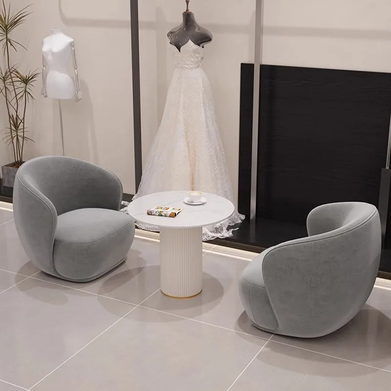Light luxury negotiation table and chair combination sitting area single sofa table and chair hotel lobby sales office business