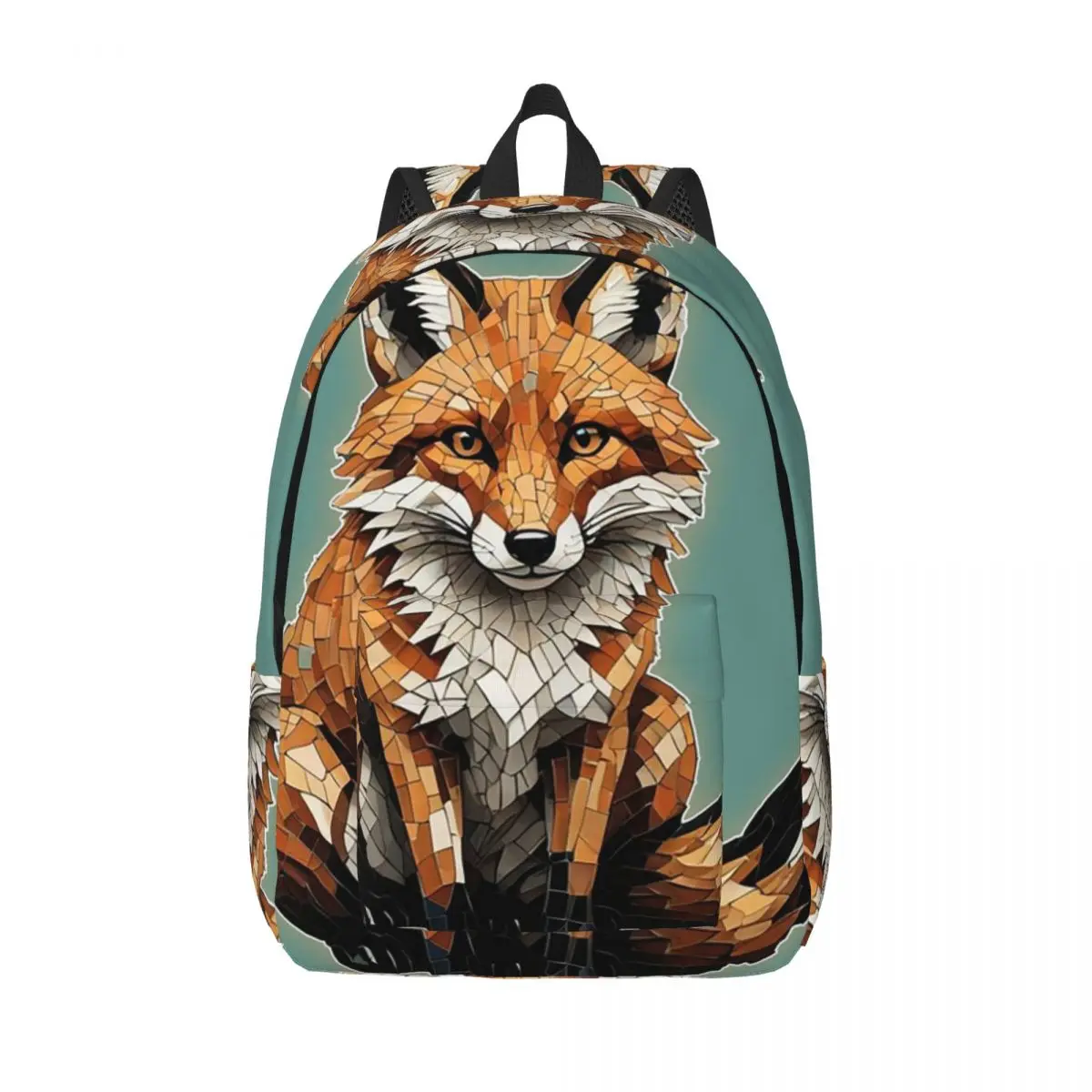 

Традиционный рюкзак с мозаикой и лисой, студенческая сумка для книг для мальчиков и девочек, детская школьная сумка, сумки на плечо для ноутбука для мужчин и женщин