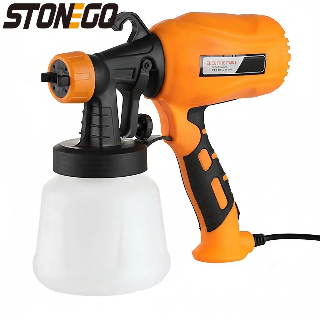 

Мощный краскопульт 550 Вт, съемный бак 950 мл, 3 режима распыления, легкая очистка, для покраски дома и улицы