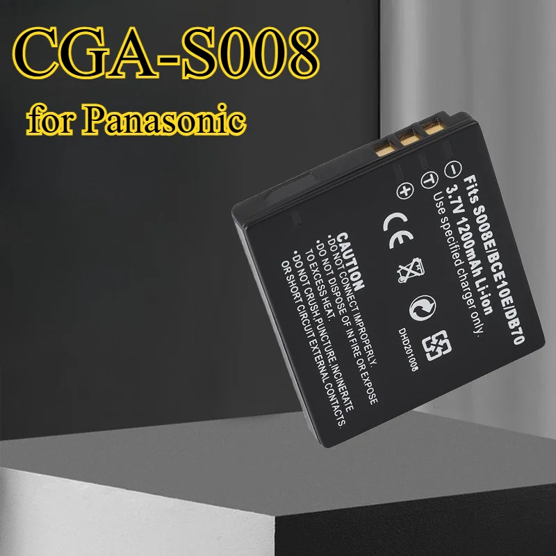 

1200mAh CGA-S008 Battery Replacement for Panasonic Digital Cameras Compatible with CGA-S008E/DMW-BCE10 High Capacity Li-ion