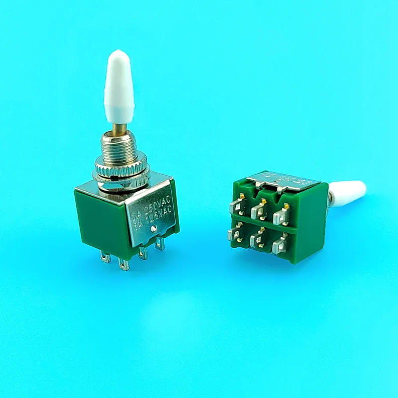 

KNX-202 Button Switch Toggle Switch 6-Pin 2-Speed Self-Latching Toggle Switch Speed Switch Opening 6mm