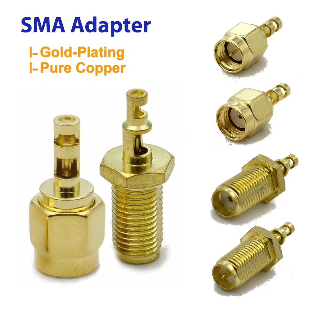 

SMA Male plug & Female Jack Bulkhead Crimp RP SMA Male female Connector Welded for RG178 Cable Wholesale Price High-quality