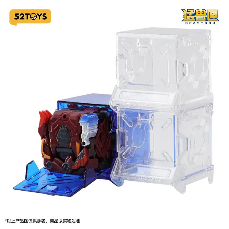 52toys Beastbox Chrom-Knochen Galvanisierter Wolf Transformierender Mecha Actionfigur Sammlerstück Trendige Figur für Fans