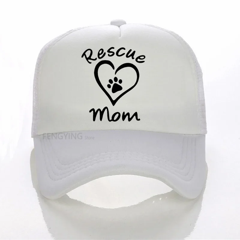 Unisex Paw Trucker Hat Home Is Where Dog Is Baseketball Caps Rescue Mom Heartbeat Line Snapback Hats Hand Paw Mesh Caps