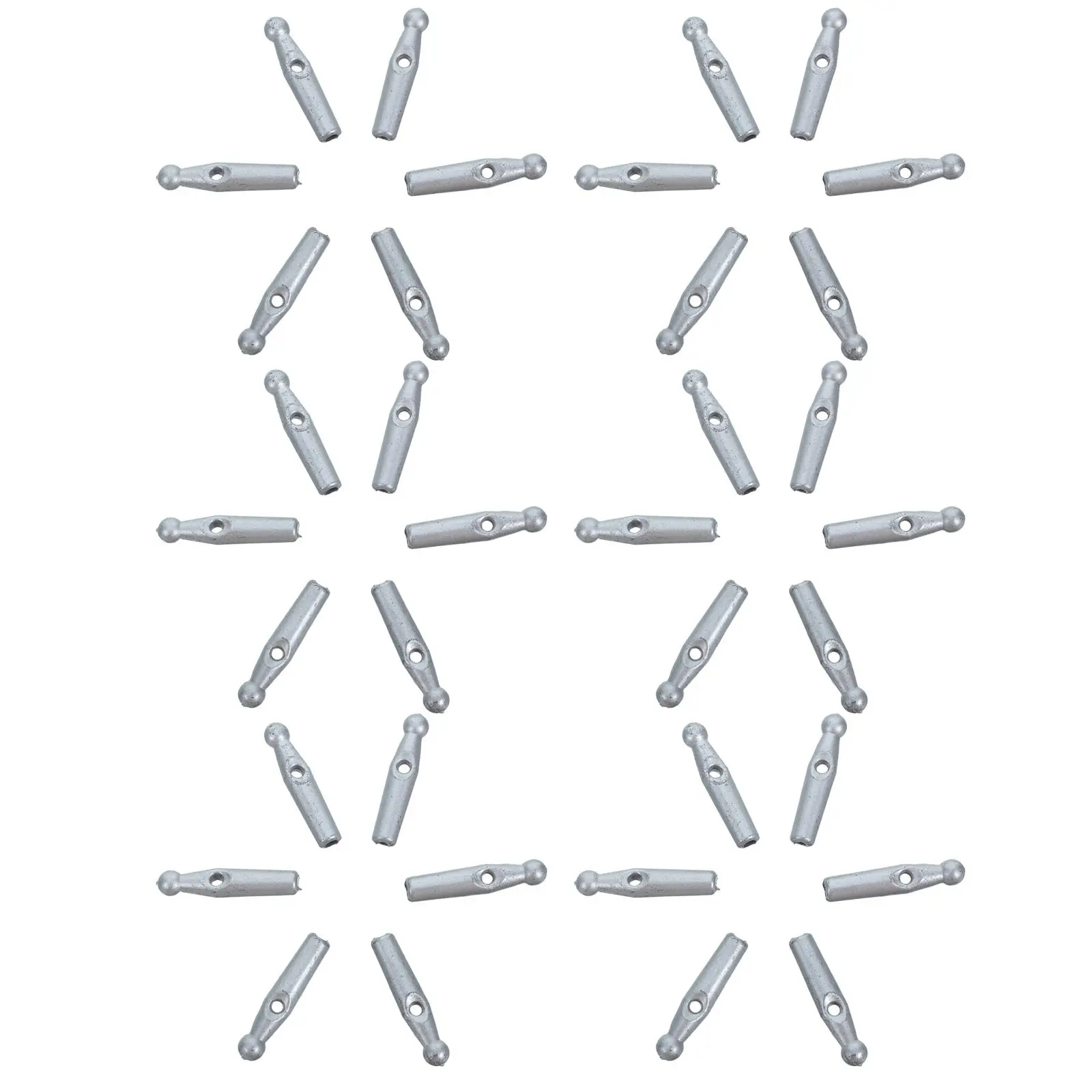 

50 шт. пластиковых наконечников для зонтов, сменные концевые заглушки с отверстием 2 мм, для ремонта складных зонтов от солнца, серебристые детали