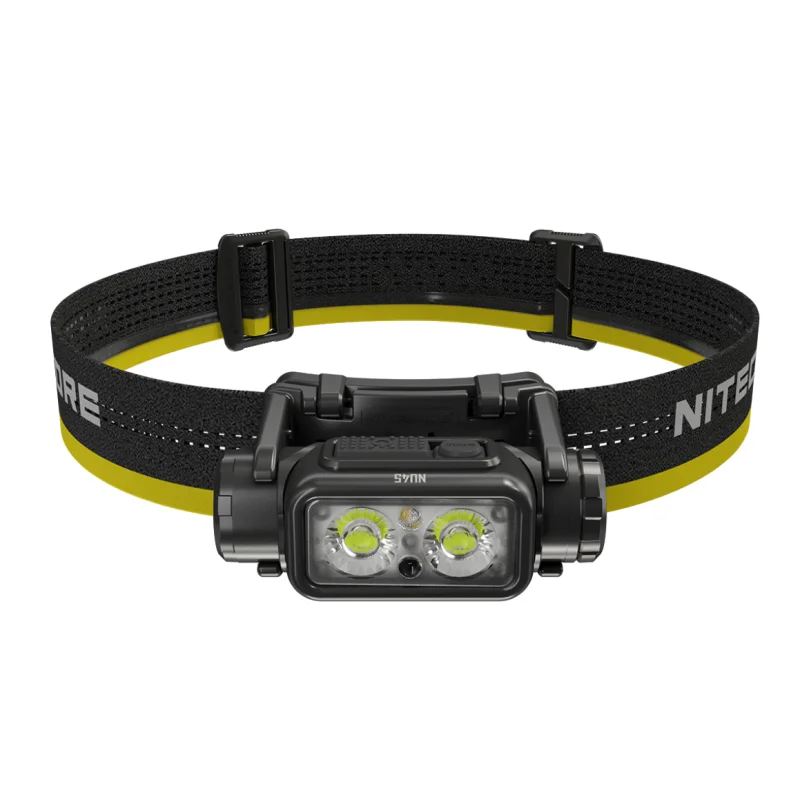 Nitecore nu45 1700 lúmens led 8 x nitelab uhe leds feixe de cor luz branca, luz vermelha recarregável farol caminhadas/trekking,