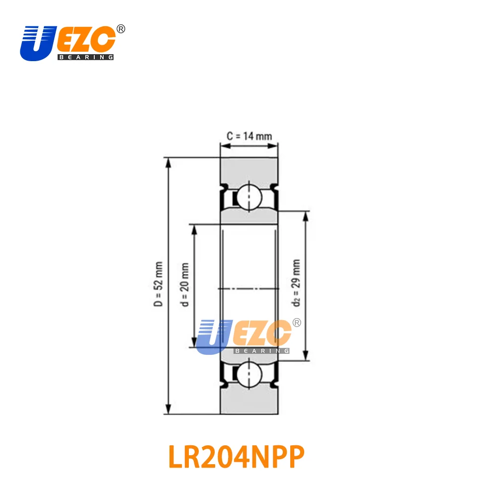 أسطوانة المسار LR204 NPPU 20x52x14 ملم