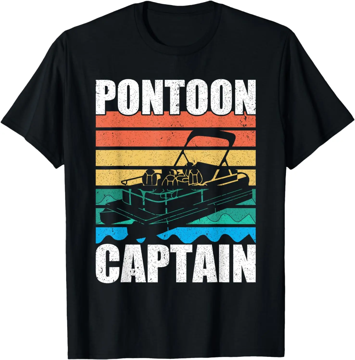 

Retro & Funny Pontooning Boat Graphic & Pontoon Captain T-Shirt